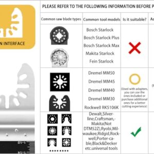 81 Pack Oscillating Saw Blades LEILUO Oscillating Tool Blades to Cut Metal Wood Plastic Multitool Blades Fit Dewalt Milwaukee Makita Worx Rockwell Wen Ryobi Porter Genesis Black