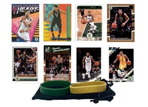 giannis antetokounmpo basketball cards assorted (8) gift bundle - milwaukee bucks trading cards
