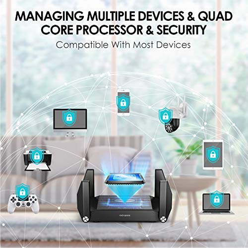 WiFi Router - Routers for Wireless Internet, Computer Routers, Gaming Router, WiFi 6 Router, AX1800, Wireless Router, MU-MIMO, OFDMA, Gigabit WAN/LAN Ports, USB 3.0, WPS, IPv6, 4K Video Streaming