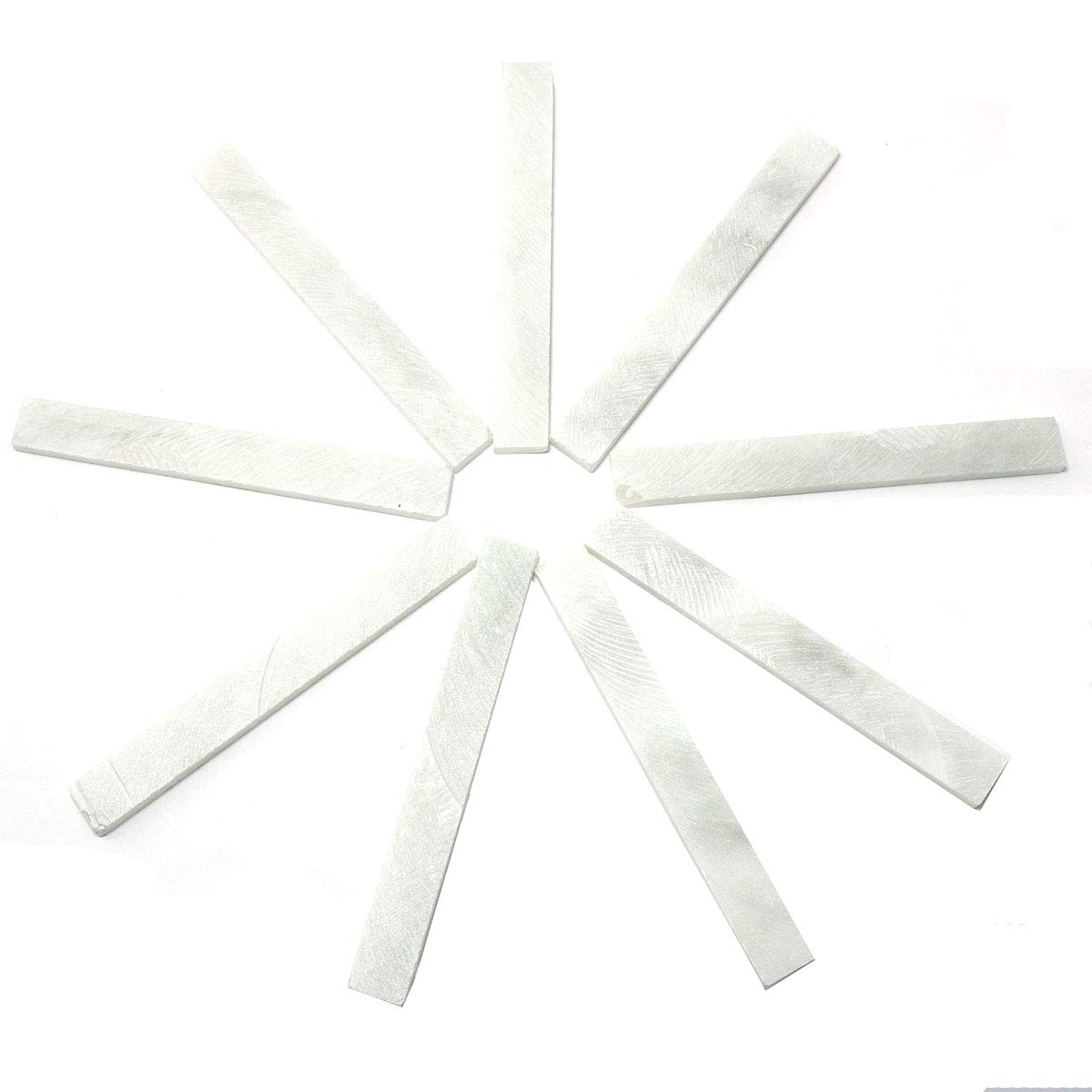 PZRT 10pcs Natural Flat White Soapstone Pencil Refill for Welders Textile Marking Tools 3.93x0.47x0.18 Inches Removable Markings