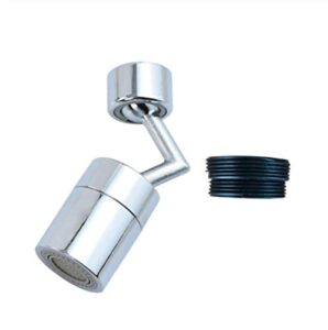 720 degree swivel sink faucet aerator, universal splash filter faucet sink movable tap head rotatable filter nozzle faucet head for kitchen bathroom - easy install (1pc external&internal thread)