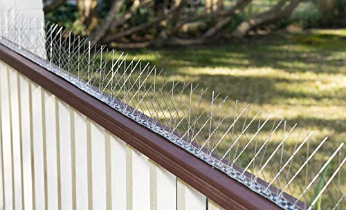 Yerdos Durable All Stainless Steel Bird Spikes Kit - Metal Bird Deterrent Device for Deterring Pigeons, Crows, Woodpeckers(3 Pack)