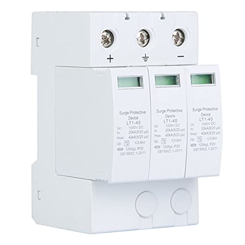 Surge Protective Device 3P, Power Strips & Surge Protectors Surge Protectors 20 / 40KA Power Surge Protector Arrester Photovoltaic High Precision Lightning Protection [3p40ka]