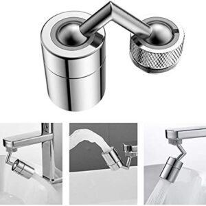 Universal Splash Filter Faucet,720° Rotatable Faucet Sprayer Head, Anti-Splash,Oxygen-Enriched Foam, 4-Layer Net Filter, Leakproof Design with Double O-Ring,Faucet Head for Kitchen and Bathroom (1PC)