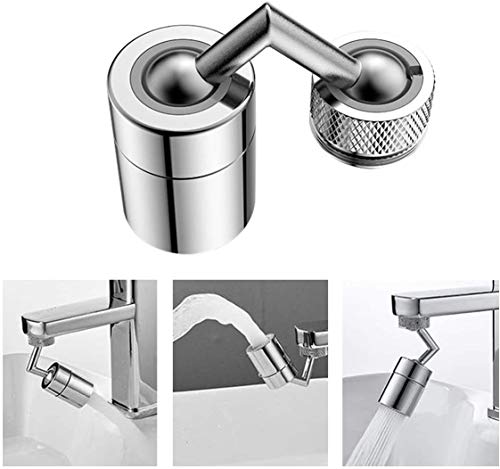 Universal Splash Filter Faucet,720° Rotatable Faucet Sprayer Head, Anti-Splash,Oxygen-Enriched Foam, 4-Layer Net Filter, Leakproof Design with Double O-Ring,Faucet Head for Kitchen and Bathroom (1PC)