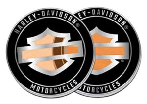 harley-davidson bar & shield logo stained glass metal challenge coin, 1.75 in.