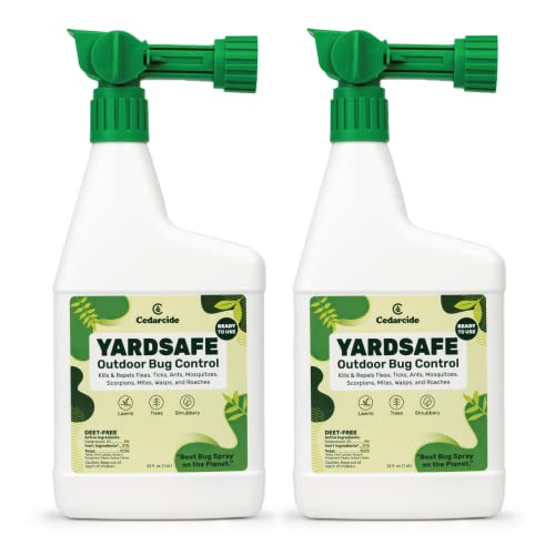 Outdoor YardSafe | Kills & Repels Mosquitoes, Ticks, Fleas, Mites & More with Natural Essential Oils | Family & Pet-Safe | Eco-Friendly | 2 Quarts (64 Oz.)