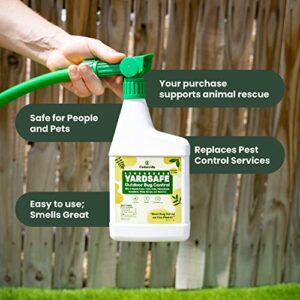 Outdoor YardSafe | Kills & Repels Mosquitoes, Ticks, Fleas, Mites & More with Natural Essential Oils | Family & Pet-Safe | Eco-Friendly | 2 Quarts (64 Oz.)