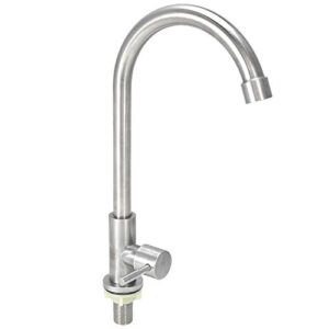 stainless steel basin faucet single cold 360 degree rotation kitchen faucet single hole sink water tap g1/2in thread