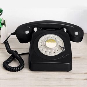 benotek telephone, corded landline phones for home, retro old fashion home phone with rotary dial keypad, antique old fashion telephones novelty gift for decoration