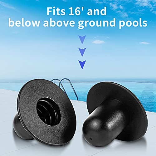 Wall Plug Replacement Above Ground Swimming Pool Fitting Filter Pump Strainer Hole Plug Stopper for Intex/Coleman/Summer/Escape Pools Parts - 2 Pack