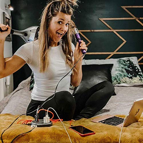 Extension Cord 10 ft, NTONPOWER 3 Widely Spaced Outlets Power Strip with USB Port, Wall Mountable, Flat Plug Extension Cord with USB, Overload Protection for Home, Office, Travel, Dorm Essentials