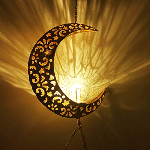 Moon Wind Chimes, Solar Wind Chimes Outdoor, Mothers Gifts, Gifts for Mom, Gifts for Women, Gifts for Grandma, Garden Courty ard Lawn Decor, Thanksgiving Gifts, Moon Decor