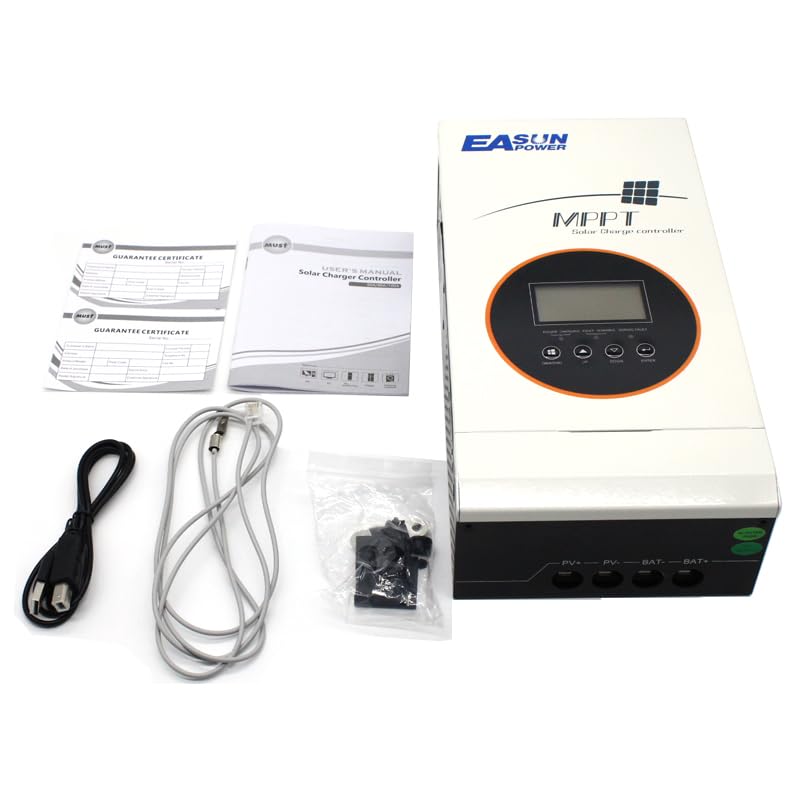 80A MPPT Solar Charge Controller 12V/24V/36V/48V Auto,Solar Charger Regulator Intelligent Regulator Support Wide Range of Batteries