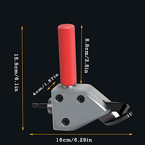 Power Sheet Metal Shear,Metal Sheet Cutter Head for Electric Drill Clippers Scissors,Sheet Metal Cutting Attachment