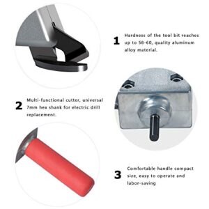 Power Sheet Metal Shear,Metal Sheet Cutter Head for Electric Drill Clippers Scissors,Sheet Metal Cutting Attachment