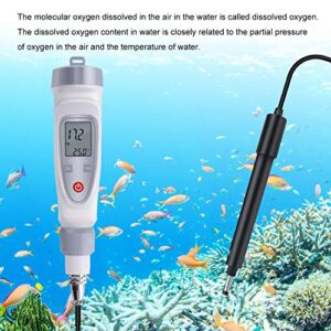 RCYAGO Dissolved Oxygen Meter with DO Probe, DO Meter Water Quality Monitor Freshwater Aquarium Test Kit, Digital Dissolved Meter Portable Pen Type Meter, 0.0-20.0mg/L ±0.3mg/L