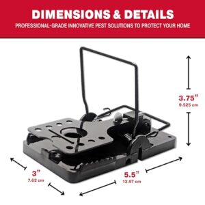 Catchmaster The Claw Quick Set Rat Snap Trap 6-Pk, Mouse Traps Indoor for Home, Reusable Rodent Killer for House, Outdoor Critter Catcher, Eco Friendly Pest Control for Garage, Basement, & Kitchen