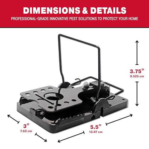 Catchmaster The Claw Quick Set Rat Snap Trap 6-Pk, Mouse Traps Indoor for Home, Reusable Rodent Killer for House, Outdoor Critter Catcher, Eco Friendly Pest Control for Garage, Basement, & Kitchen