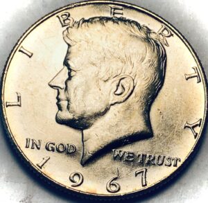 1967 p kennedy 40% silver jfk half dollar seller mint state