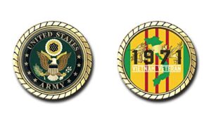 us army vietnam veteran 1971 challenge coin - officially licensed