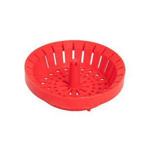 dripsie sink strainer - clog-resistant and flexible - universal kitchen sink drain strainer - made in the usa (1-pack red)