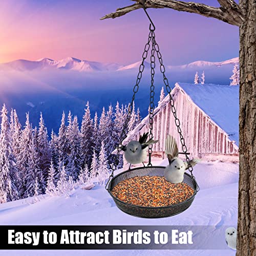 Gtongoko Hanging Bird Feeder Tray, Metal Mesh Platform Feeders for Birds, Outdoor Garden Decoration for Attracting Birds