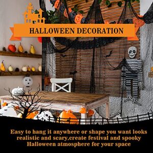 Cyantor Halloween Creepy Cloth Black 80×400inch - Halloween Decorations Clearance - Creepy Spooky Halloween Decorations Outdoor Indoor