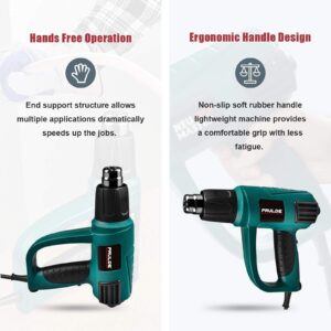 Electric Brad Nailer（1/4'' Narrow Crown Staples 400pcs and Nails 100pcs Included) and Variable Temperature Heat Gun with LCD Digital Display and 6 Nozzles Attachments