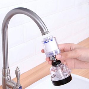 MNTT Filter Faucet Extender Sprayer Nozzle,360 Rotate Swivel Bathroom Aerator 3 Mode Purify Splashproof Sink Tap Head Water Saver(Faucet Filter)