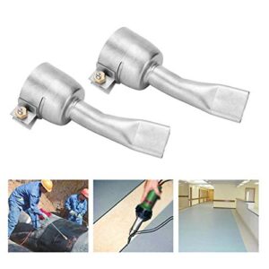 Hot Air Gun Nozzle,2Pcs Hot Air Gun Welding Nozzle Stainless Steel for PVC Plastic Sheet Soldering Accessories