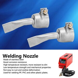 Hot Air Gun Nozzle,2Pcs Hot Air Gun Welding Nozzle Stainless Steel for PVC Plastic Sheet Soldering Accessories