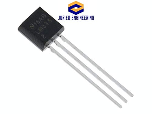 Juried Engineering LM335Z/NOPB LM335Z LM335 ±2°C Analog Output Temperature Sensor with 10mV/K Gain in Hermetic Package TO-92 (Pack of 5)