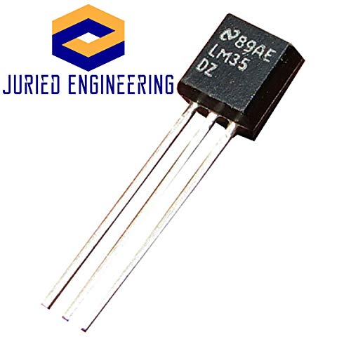 Juried Engineering LM335Z/NOPB LM335Z LM335 ±2°C Analog Output Temperature Sensor with 10mV/K Gain in Hermetic Package TO-92 (Pack of 5)