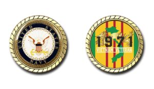 us navy vietnam veteran 1971 challenge coin - officially licensed