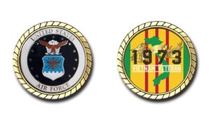 us air force vietnam veteran 1973 challenge coin - officially licensed