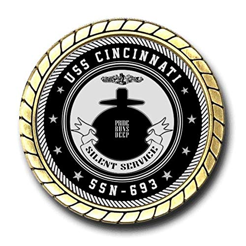 USS Cincinnati SSN-693 US Navy Submarine Challenge Coin - Officially Licensed