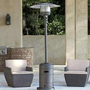 Fire Sense 46,000 BTU Gray Stainless Steel Commercial Patio Heater