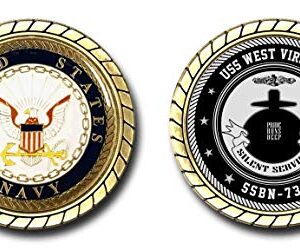 USS West Virginia SSBN-736 US Navy Submarine Challenge Coin - Officially Licensed