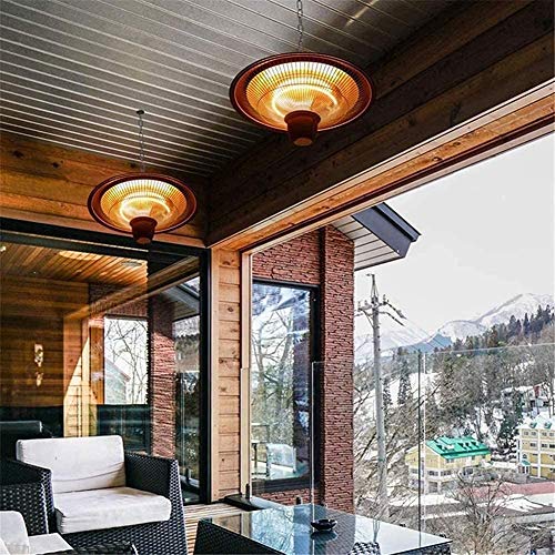 QSCZZ 1500W Electric Heater Patio Balcony Ceiling Hanging Infrared Halogen Heaters,Two Power Settings