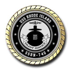 USS Rhode Island SSBN-740 US Navy Submarine Challenge Coin - Officially Licensed