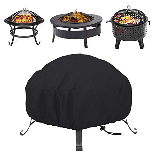 CREATOR Outdoor 36 Inch Round Fire Pit Cover Heavy Duty Round Patio Fire Bowl Cover Firepit Cover