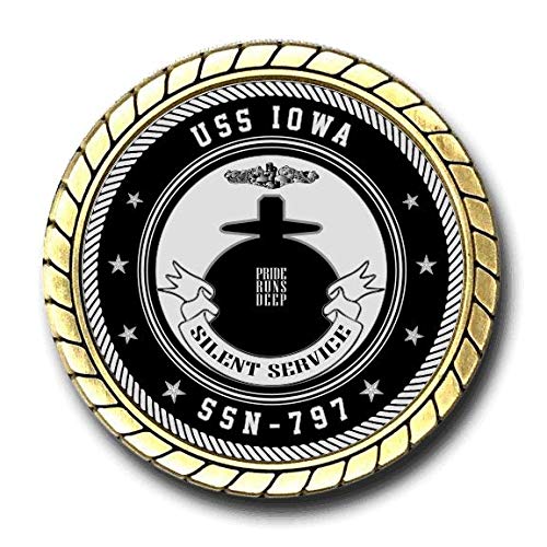 USS Iowa SSN-797 US Navy Submarine Challenge Coin - Officially Licensed