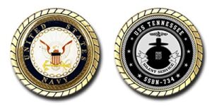 uss tennessee ssbn-734 us navy submarine challenge coin - officially licensed