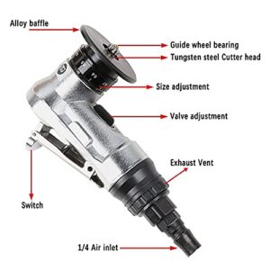 BIHOO 1/4 inch Mini Pneumatic Linear Chamfering Machine, Handheld 45 Degree Arc Air Beveling Machine Polishing,for Metal Trimming and Deburring Rust Removal