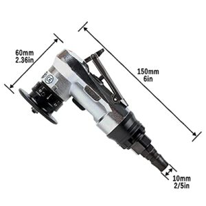 BIHOO 1/4 inch Mini Pneumatic Linear Chamfering Machine, Handheld 45 Degree Arc Air Beveling Machine Polishing,for Metal Trimming and Deburring Rust Removal