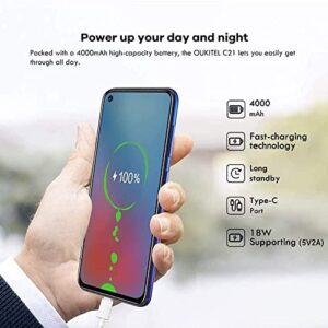 OUKITEL C21 Unlocked Smartphone, Android 10 Unlocked Cell Phone with Dual Sim 64GB/4GB 20MP Selfie Helio P60 6.4'' FHD+ Octa Core 4000mAh Face ID + Fingerprint GSM 4G, GPS, Bluetooth, WiFi