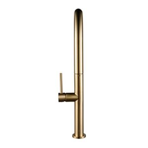 Fine Fixtures Pull Down Single Handle Kitchen Faucet Satin Brass