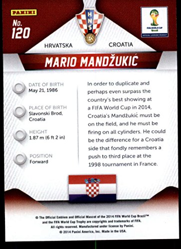 2014 Panini World Cup Prizm #120 Mario Mandzukic Croatia Soccer Card