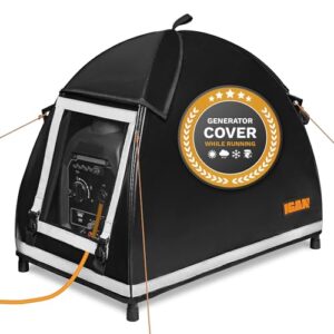 igan small inverter generator tent cover while running, compatible for honda and most 1000~2300 watts generators, portable outdoor all-weather tarpaulin cover for rain, black